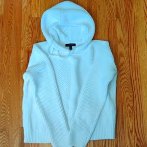 Banana Republic White hooded style sweater.